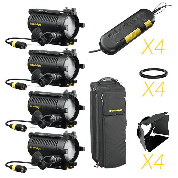 デドライト dedolight DLH4・タングステンライト・パワーサプライ DLH4 - Quad Light Kit - 12v/24v, 150w max, Tungsten Halogen