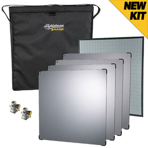 Lightstream Fusion Kit with 50cm Lightstream Reflectors #1-#4, Lg Silver Eflect Reflector with Protective Pouch and 2 Mounts - (0CA502E-W)