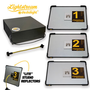 Lightstream LITE 3 Starter Kit - 20cm #1-3 Reflectors with Flex-arm and Storage box (0CAZDLLR3)