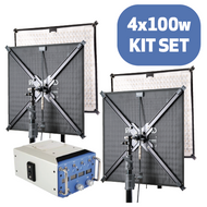 ProFlex 400w Quad Light Sheet Kit - 4x 100w Light Sheets and 4 Channel, 800w Auto-Detecting Dimmer System with DMX - (0CA-PRO-Q100)