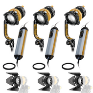 3-Light Kit - 40w Bi-Color DLED3-BI Turbo Focusing LED Lights with DMX Ballasts - (0CADLED3-BI-TRIO-DMX)