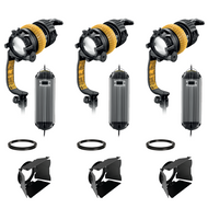 3-Light Kit - 90w Bi-Color DLED7-BI Turbo Focusing LED Lights with AC Ballasts - (0CADLED7-BI-TRIO-W)