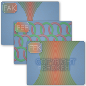 Brokeh F-Series 3 Pack - FEF, FAK, FEK Patterns on Transparency