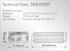 DEB200DT - Flicker-Free AC Ballast for DLH200DT Light Head (90-260V AC)
