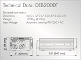 DEB200DT - Flicker-Free AC Ballast for DLH200DT Light Head (90-260V AC)