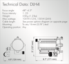 DLH4 - Triple Light Kit - 12v/24v, 150w max, Tungsten Halogen Focusing Light Kit