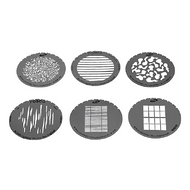 DPGSET - Set of 6 Popular Steel Gobos, "M" Size
