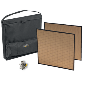 Large Gold Eflect Reflector Kit - 2, 18" x 18" Gold Reflectors with case and Mounting Bracket - (0CAEF-LG2-W)