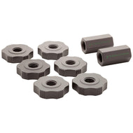 GF38CON - Set of two 3/8" Rod Connectors and 6 Finger Nuts