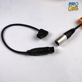 ProCali XLR3 female to 2-pin D-Tap male cable, 12" - (0CBL-XLR3F/ABM)